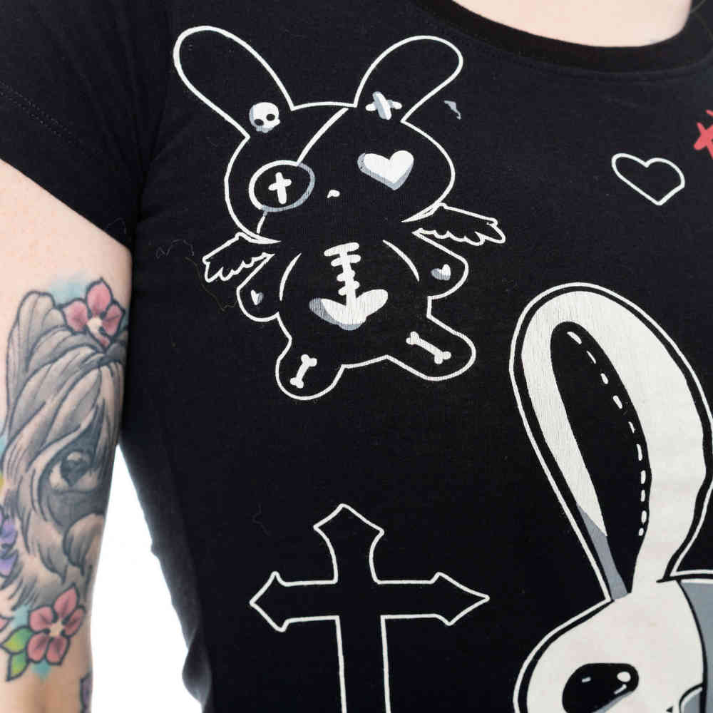 Cupcake Cult - Death Bunnies Dames Tshirt - Zwart